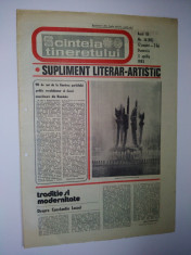 Ziar - supliment literar artistic SCANTEIA TINERETULUI -3 aprilie 1983 foto