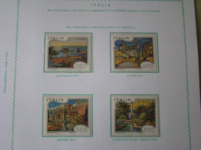 Timbre ITALIA - 1986 Cronologie Completa - Nestampilata Schaubeck fara Sarniera foto