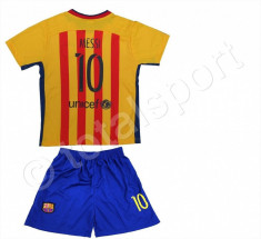 Compleu Echipament sort+tricou FC Barcelona pt copii 4-14 ani SUPER CALITATE foto