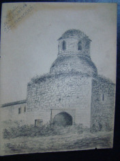 Baia Domneasca de la Man. CETATUIA IASI -desen 1917 - St.SACHIM foto