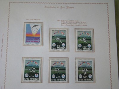 SAN MARINO - 1985 Cronologie Completa - Nestampilata Schaubeck fara Sarniera foto