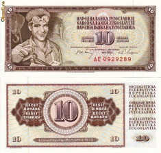 IUGOSLAVIA 10 dinara 1968 UNC!!! foto