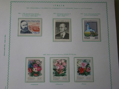 Timbre ITALIA - 1981 Cronologie Completa - Nestampilata Schaubeck fara Sarniera foto