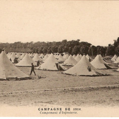 WW1 MILITARI FRANCEZI DE INFANTERIE CAMPARE 1914 CARTE POSTALA NECIRCULATA