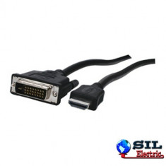 Cablu HDMI-D 19p tata - DVI-D 18+1p single link tata 10m foto