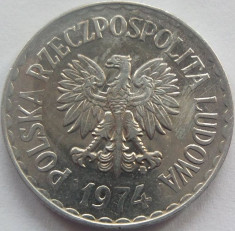 Moneda 1 Zlot - POLONIA, anul 1974 *cod 2487 Allu-a.UNC foto