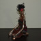 Statueta africana din ceramica - statueta femeie de culoare #215