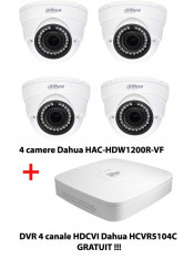 Kit supraveghere video 4 camere interior HDCVI 2Mpx Dahua - DVR Gratuit foto