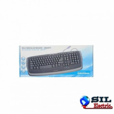 Tastatura multimedia USB negru Grundig foto