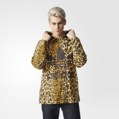 HANORACE ADIDAS JEREMY SCOTT LEOPARD HOODED BARBATI - Autentic foto