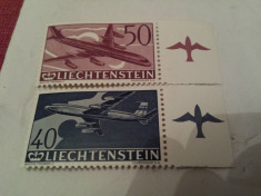 liechtenstein 1960 avioane 2 val. mh 20 euro foto