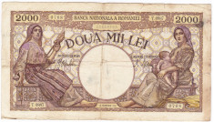 1) Bancnota 2000 lei 1941 foto