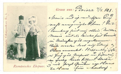 3364 - ETHNIC, Boita, Sibiu, Port Popular, Litho - old postcard - used - 1898 foto