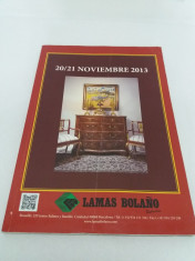 CATALOG LICITA?IE LAMAS BOLANO NOIEMBRIE 2013/ BIJUTERII, ANTICHITA?I, PICTURA foto