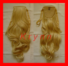 CC09 Extensie Extensii coada par sintetic Ponytail de calitate - BLOND AURIU foto