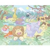 Tapet pentru Copii Baby Jungle Safari foto