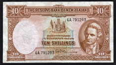 Noua Zeelanda 10 shillings serie 4A 791283 1940-67 P#158 foto