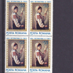 Romania An femeie bloc de 4 ,nr lista 874.