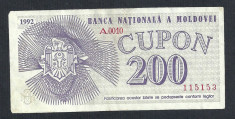 MOLDOVA 200 CUPON 1992 [7] P-2 foto