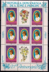 SAO TOME 1982 LADY DIANA - COTA MICHEL 50 EURO foto