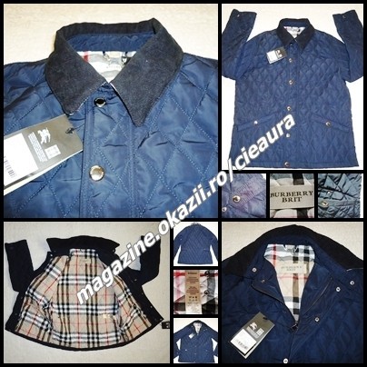 GEACA OFFICE 3XL BLEUMARIN BARBATI BURBERRY MATLASATA GULER REIAT NEW, XXL  | Okazii.ro