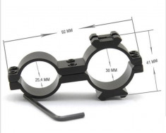 Suport lanterna cu doua inele 25X30mm foto