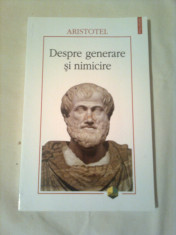 DESPRE GENERARE SI NIMICIRE - TRATAT ~ ARISTOTEL foto