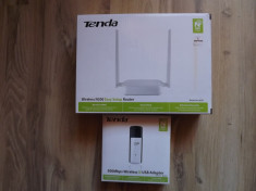 Router Wireless TENDA si Adaptor USB TENDA 300 Mbps foto