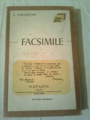 FACSIMILE ~ L. KALUSTIAN foto