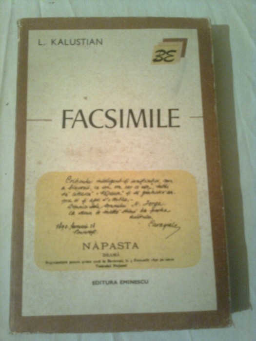 FACSIMILE ~ L. KALUSTIAN