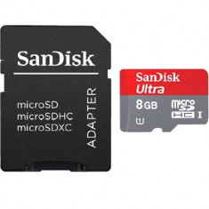 Card SanDisk Ultra microSDHC 8GB SD Adapt. Cl.10 foto