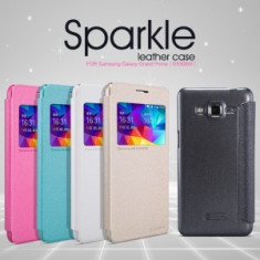 Husa Flip Cover Nillkin Sparkle Series Samsung Galaxy Grand Prime SM G530 Alba foto