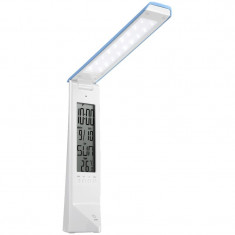 Lampa de masa Mebus cu afisaj calendar si temperatura si cu functie alarma foto