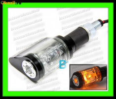 SEMNALIZARI MOTO tip RIZOMA AVIO cu LED ALUMINIU NEGRU Semnalizari Moto Atv foto