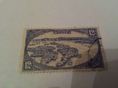 brunei 1924-50 vederi / 1 v.stampilata foto