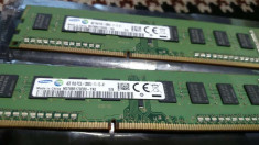 Kit ram 8GB DDR3 desktop Samsung 2*4GB 1333mhz 1Rx8 PC3L 12800 M378B5173EB0 foto