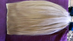 Extensii par sintetic blond foto