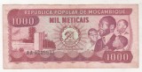 Bnk bn Mozambic 1000 meticais 1980 circulata