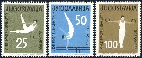 B1739 - Jugooslavia 1963 - cat.nr.946-8 neuzat,perfecta stare