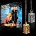 Pandantiv Serial Doctor Who Tardis - Police Box Argintiu Auriu CALITATE Colier