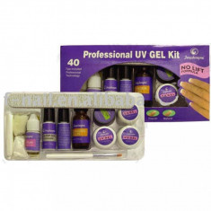 kit profesional aplicare unghii cu gel, Set complet gel si accesorii, Kit unghii foto