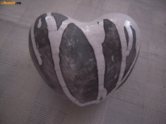 Inima ceramica decorativa mica 9x10 cm foto