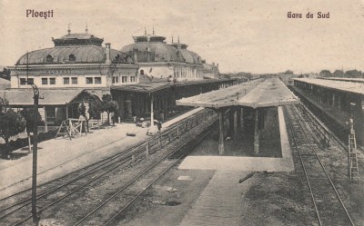 PLOIESTI , GARA DE SUD , CIRC. 1943 , STAMPILA CENZURAT BUZAU 7 , ED. IOAN DRAGU foto