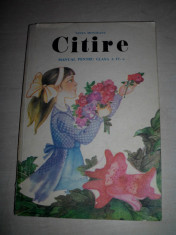 CITIRE MANUAL PENTRU CLASA A IV-A/ 1986 foto