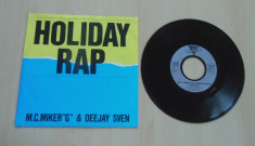 M.C. Miker &amp;quot;G&amp;quot; &amp;amp; Deejay Sven - Holiday Rap (1986, Rush) Disc vinil single 7&amp;quot; foto