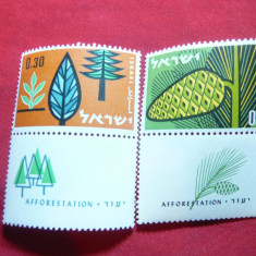 Serie- Reimpadurire 1961 Israel ,2 val. cu tabs