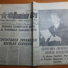 ziarul romania libera 29 iunie 1988-cuvantarea lui ceausescu la plenara