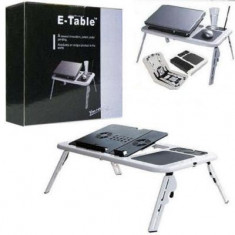 E-Table - masuta laptop cu 2 coolere , suport pahar si mouse pad incluse foto