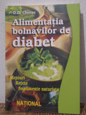 ALIMENTATIA BOLNAVILOR DE DIABET-de D. D. CHIRIAC foto