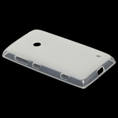 Husa TPU Nokia Lumia 520, Alb-Transparent foto